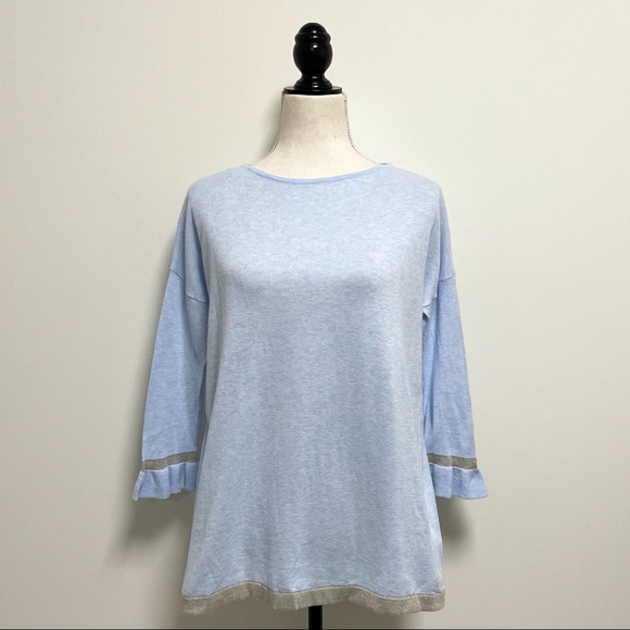 Lilly Pulitzer Charla 3/4 Ruffle Sleeve Sweater - Picture 2 of 9